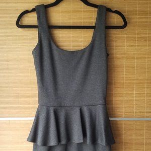 Dark grey dress - bodycon, work-casual